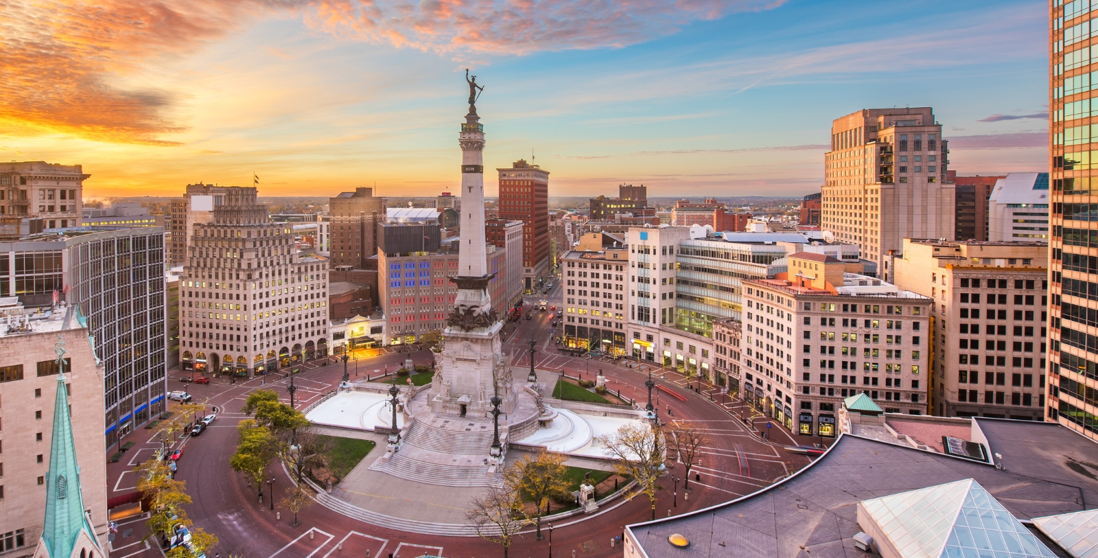 Explore the nearby Monument Circle.