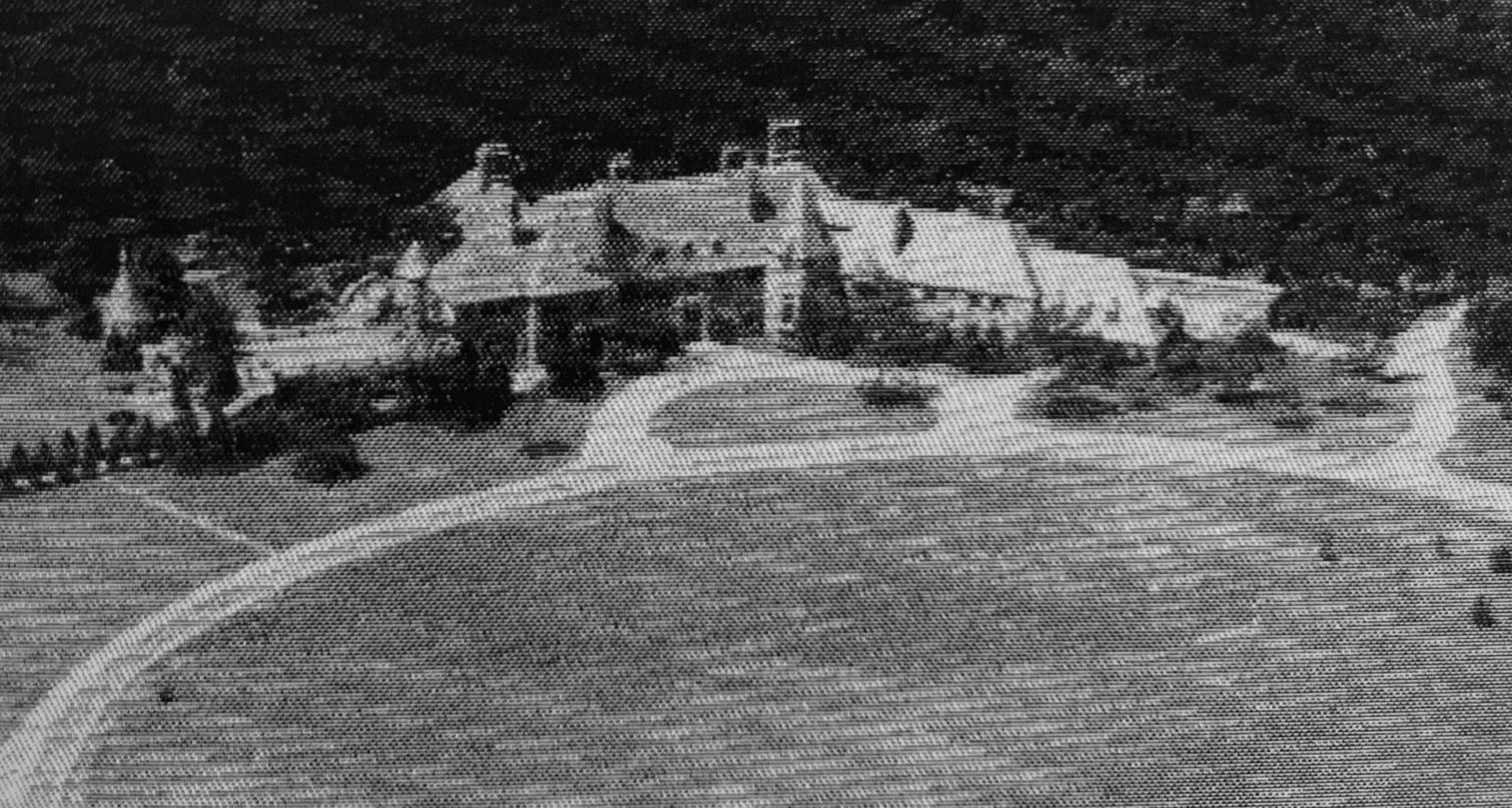 Historical Image of Exterior Circa 1932, The Graylyn Estate, 1932, Member of Historic Hotels of America, in Winston-Salem, North Carolina.