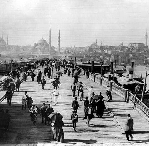 Historical Image of Galata Bridge, The Galata Istanbul Hotel - MGallery by Sofitel, 1720, Member of Historic Hotels Worldwide, in Istanbul, Turkey.