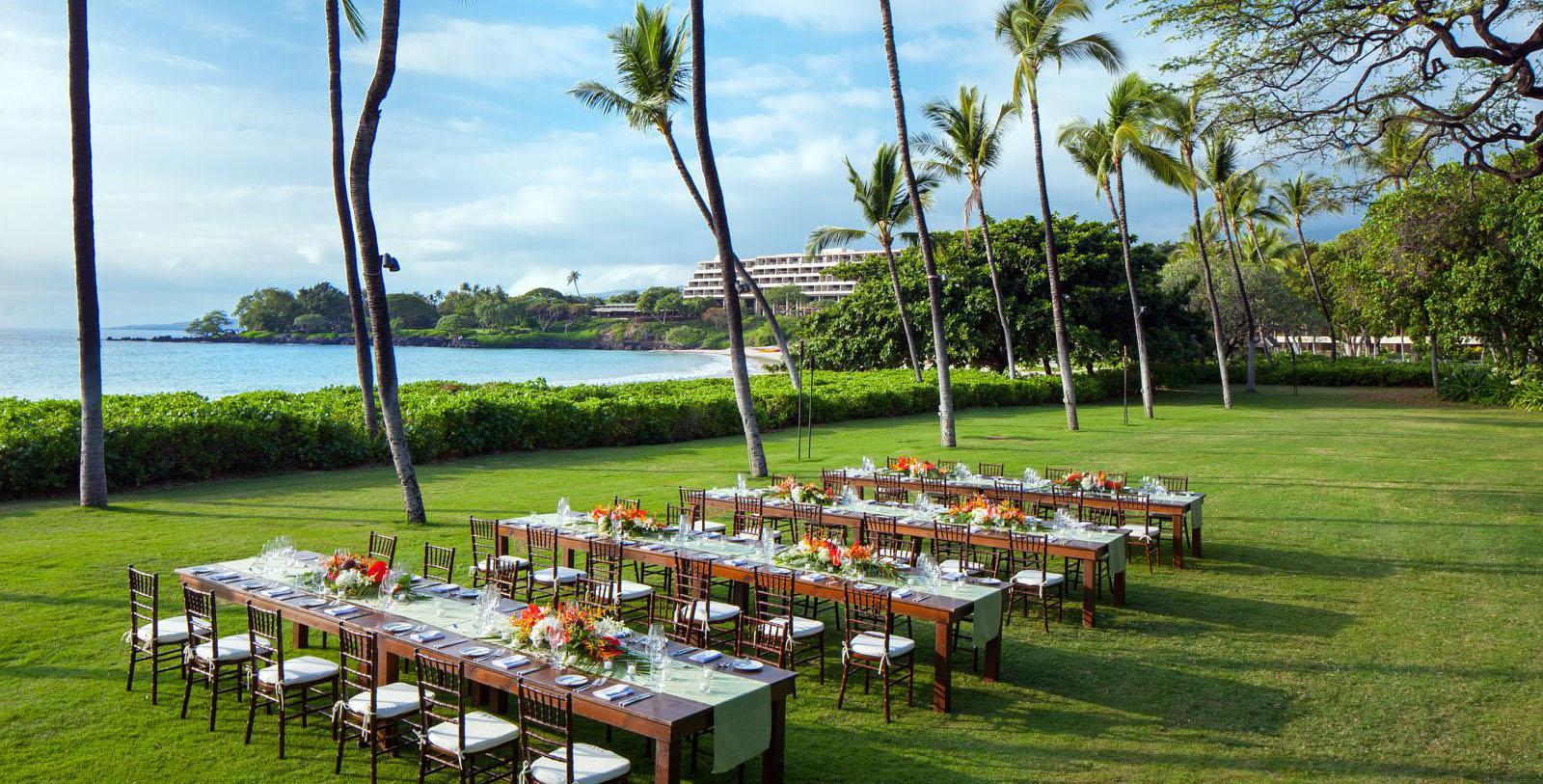 Image of Event on South Pointe Lawn, Mauna Kea Beach Hotel, Kohala Coast, Hawaii, 1965, Member of Historic Hotels of America, Experience