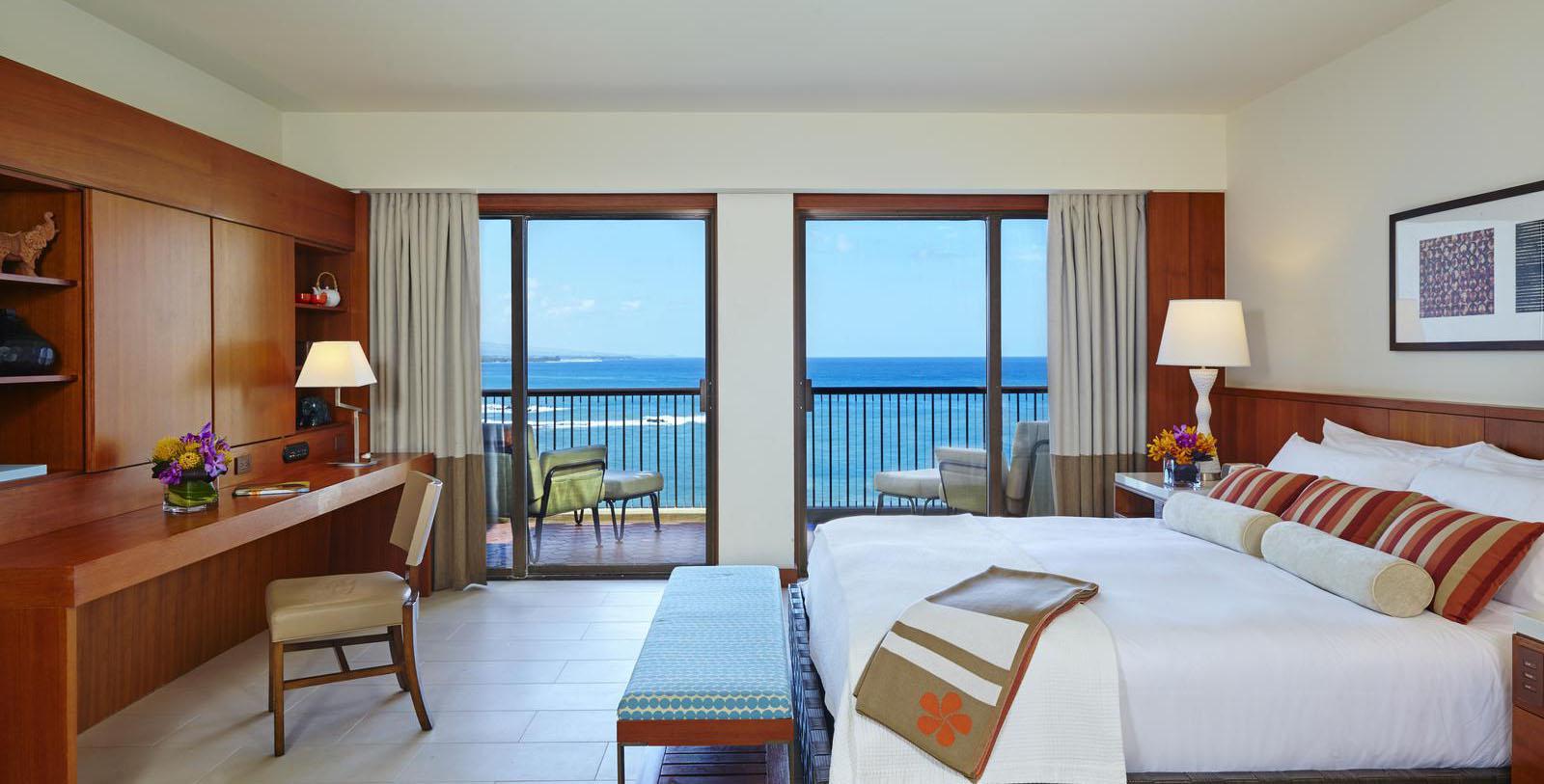 Image of Guestroom Interior, Mauna Kea Beach Hotel, Kohala Coast, Hawaii, 1965, Member of Historic Hotels of America, Location Map