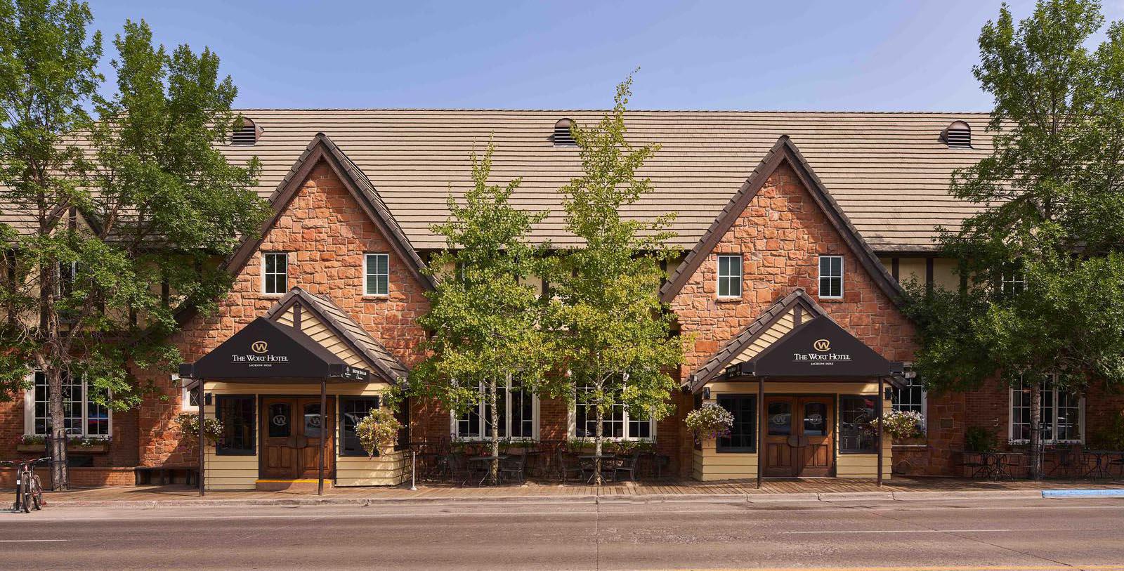 Image of hotel exterior The Wort Hotel, 1941, Member of Historic Hotels of America, in Jackson, Wyoming, Special Offers, Discounted Rates, Families, Romantic Escape, Honeymoons, Anniversaries, Reunions