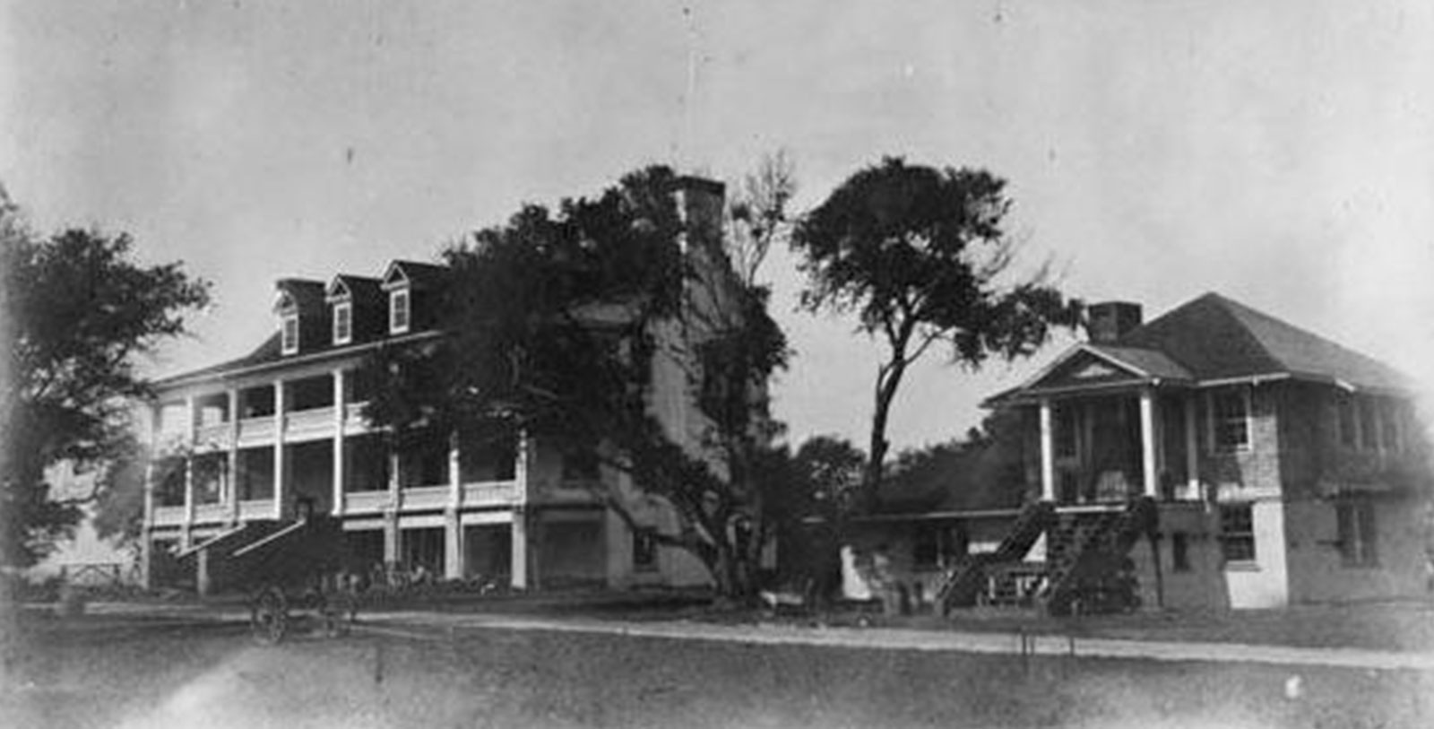 historic image of hotel exterior Greyfield Inn, 1900, Member of Historic Hotels of America, in Cumberland Island, Georgia, Discover