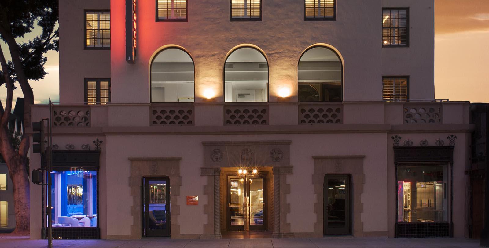 Image of Hotel Exterior at Night, Hotel Constance Pasadena, California, 1926, Member of Historic Hotels of America, Discover