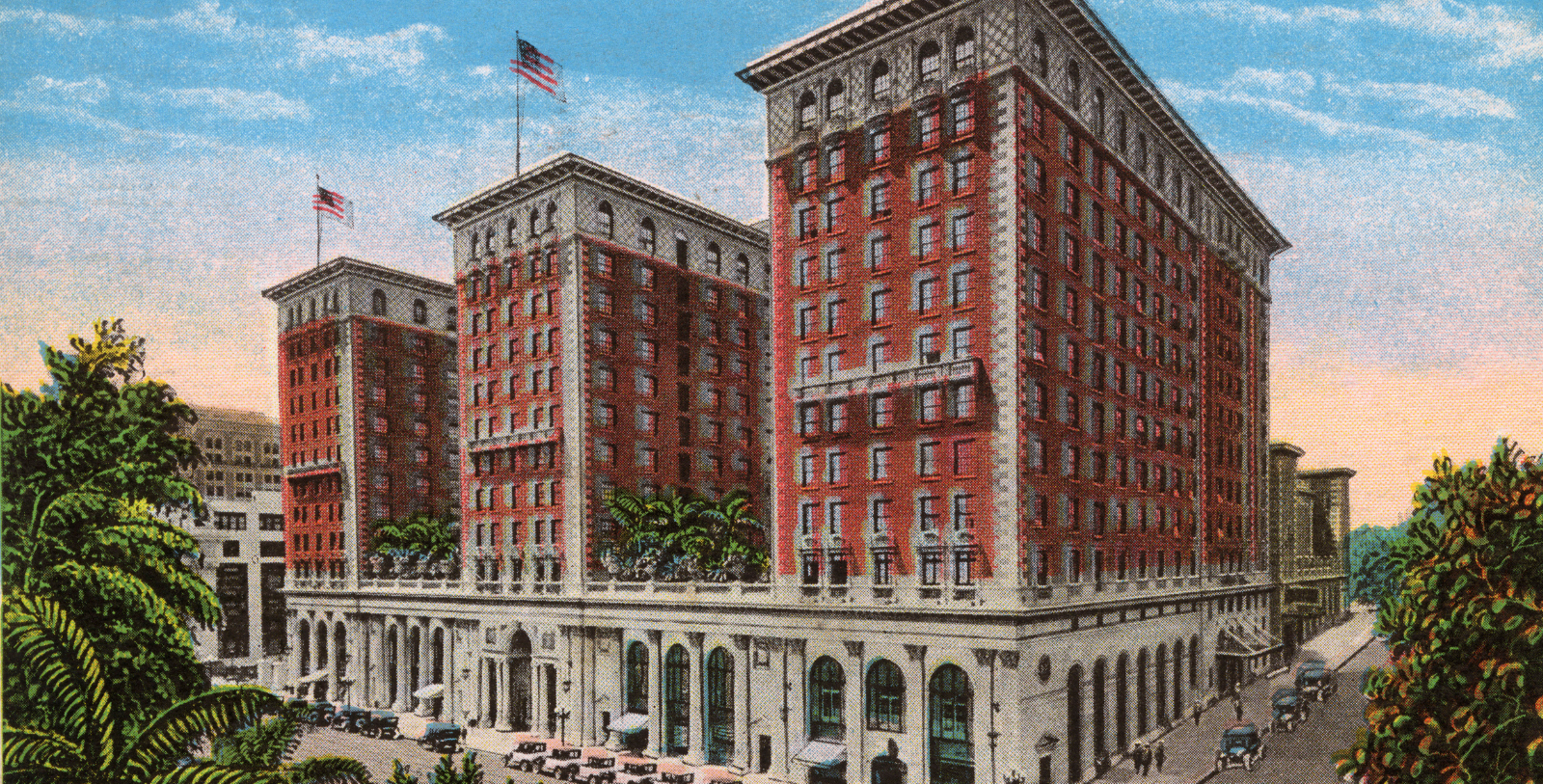 Historical image of JFK campaign headquarters sign hanging on The Biltmore Los Angeles, 1923, a Member of Historic Hotels of America since 2023 in Los Angeles, California