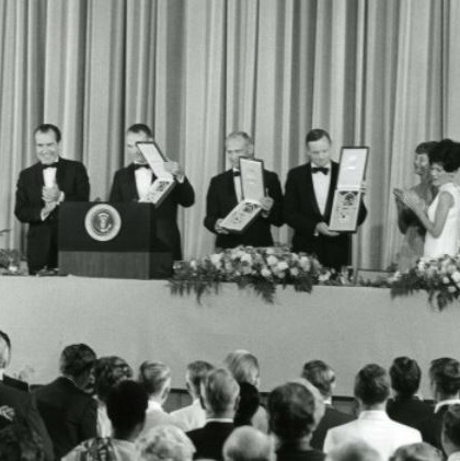 Historical Image of President Nixon State Dinner at Fairmont Century Plaza, 1961, Member of Historic Hotels of America, in Los Angeles, California.