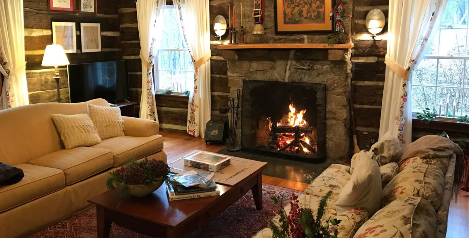 Experience a night in Boone Tavern Hotel's cozy Pine Croft Cottage, a piece of Berea and Appalachian History.