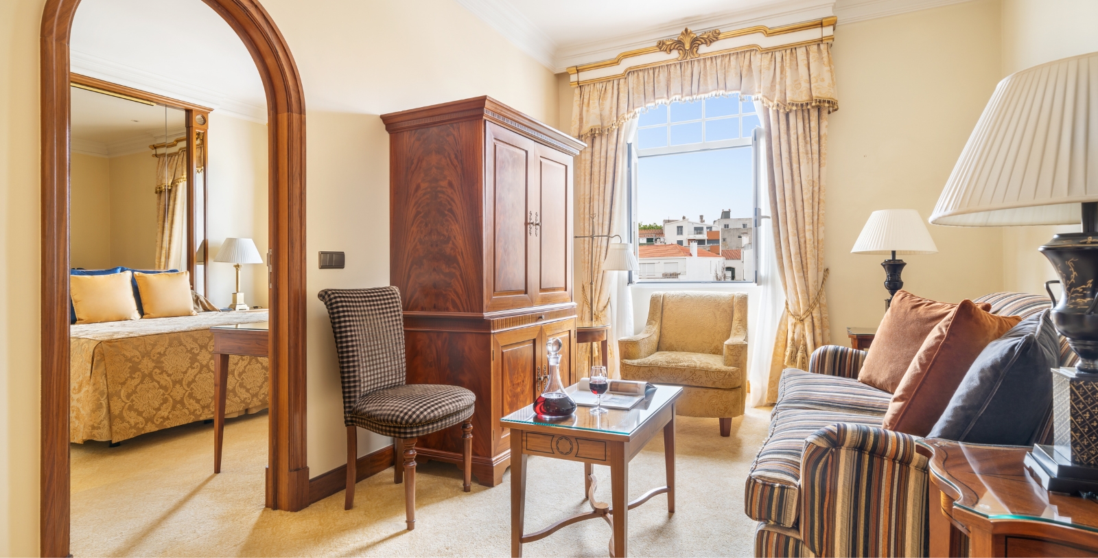 Image of Guestroom at Hotel Palácio do Estoril, Golf & Wellness, 1930 a Member of Historic Hotels Worldwide in Estoril, Portugal. 