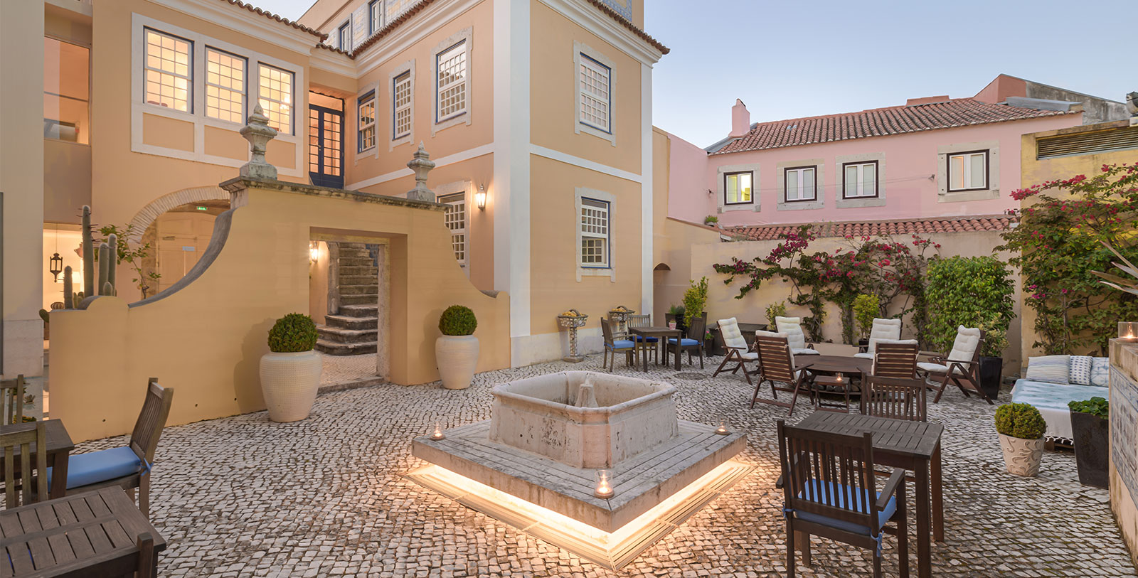 Image of the exterior and courtyard at Solar do Castelo, 1765, a member of Historic Hotels Worldwide in Lisbon, Portugal