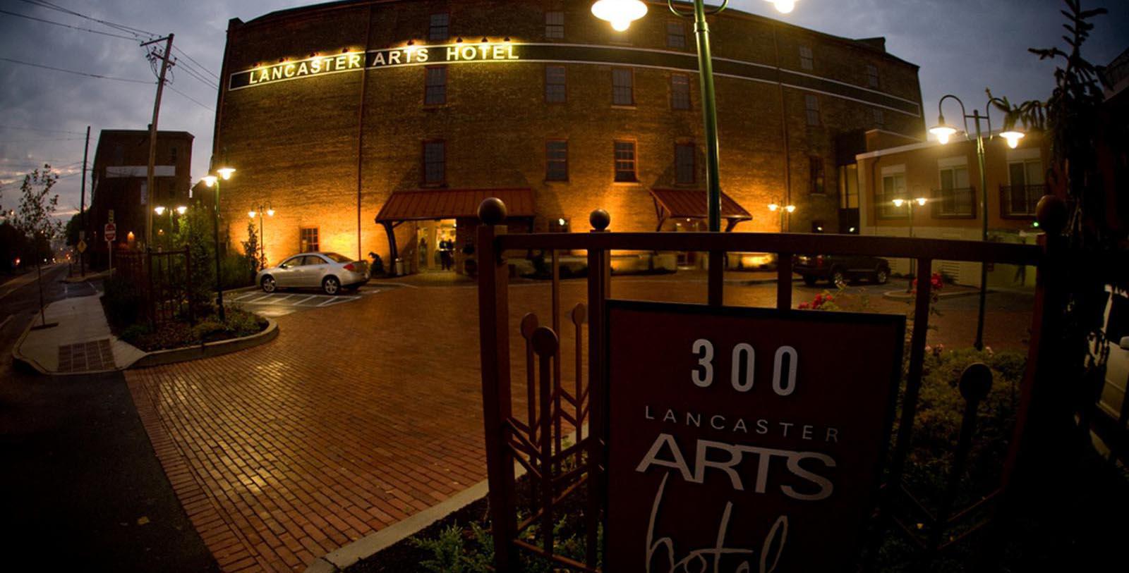 Image of Exterior at Night, Lancaster Arts Hotel in Lancaster, Pennsylvania, 1881, Member of Historic Hotels of America, Discover