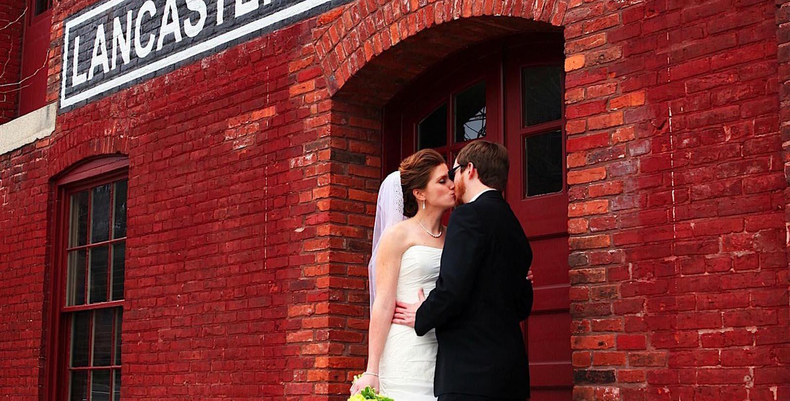 Image of Wedding Couple in Front of Exterior, Lancaster Arts Hotel in Lancaster, Pennsylvania, 1881, Member of Historic Hotels of America, Experience