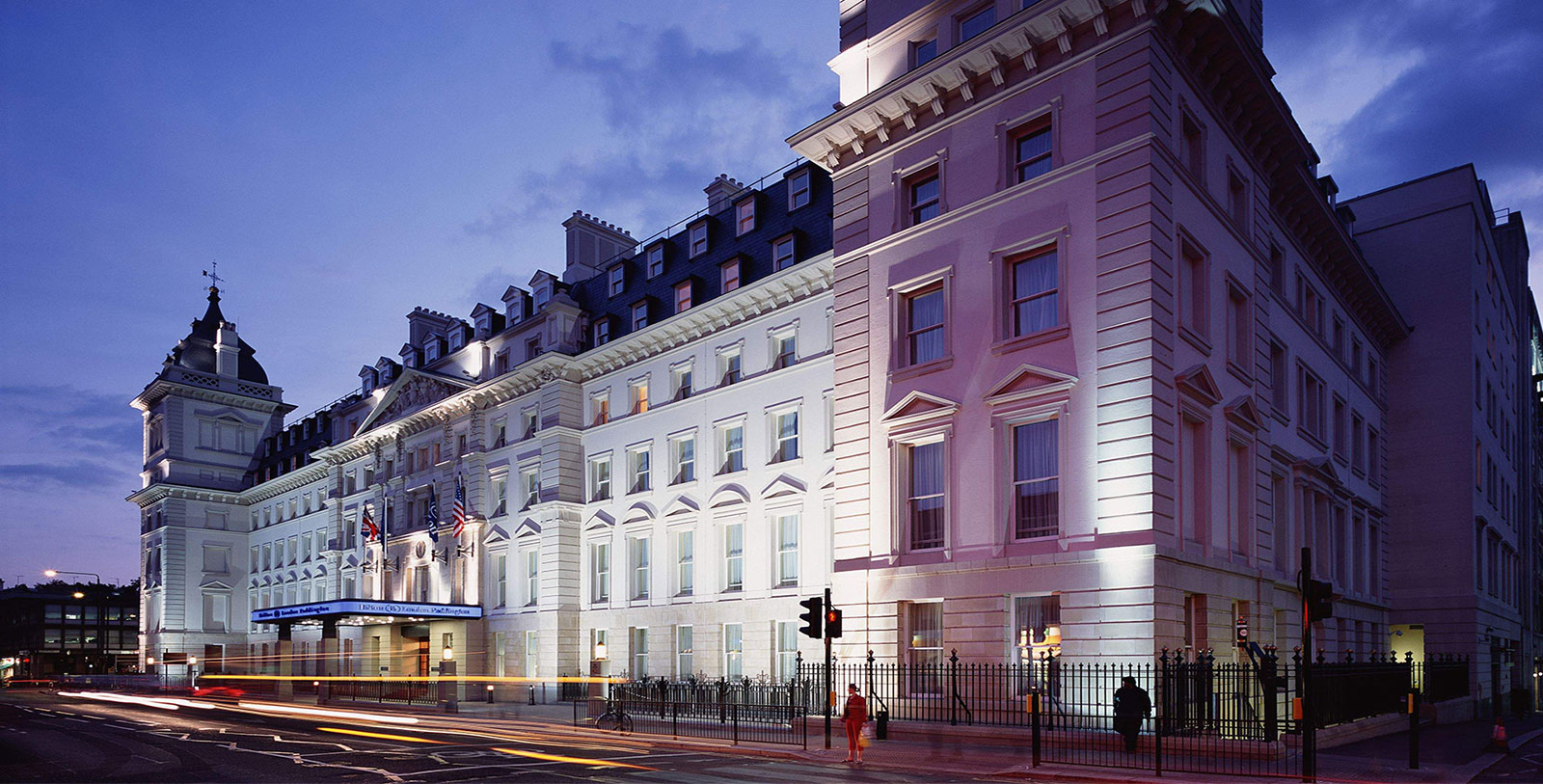 Image of Exterior at Night, Hilton London Paddington, United Kingdom, 1854, Member of Historic Hotels Worldwide, Special Offers, Discounted Rates, Families, Romantic Escape, Honeymoons, Anniversaries, Reunions