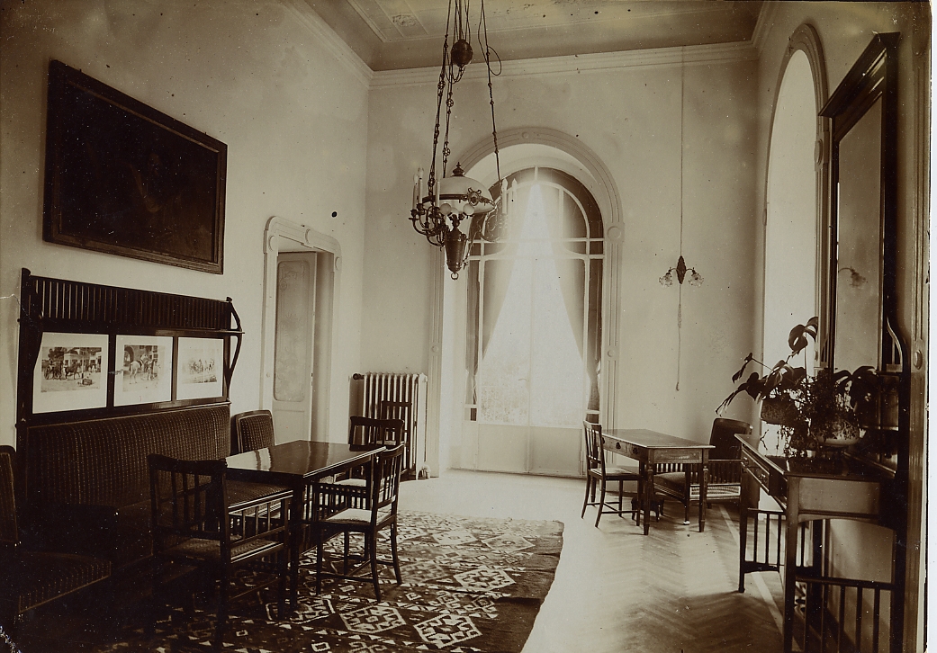 Historical Image of Sala Lettura, Grand Hotel Tremezzo, Tremezzina, Italy.