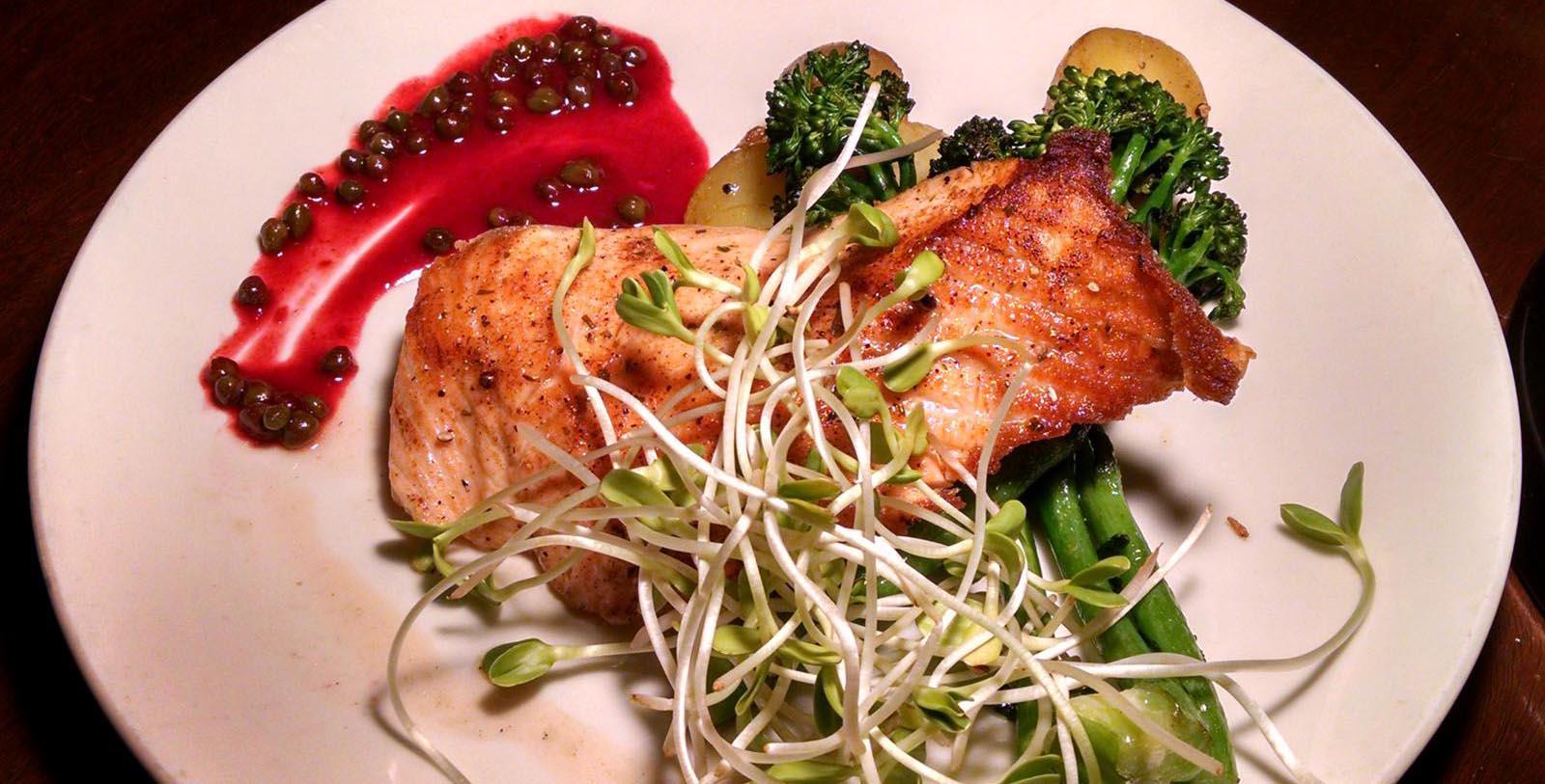Image of Entree at Range Cafe at Plaza Hotel 1882, 1882, Member of Historic Hotels of America, in Las Vegas, New Mexico, Taste