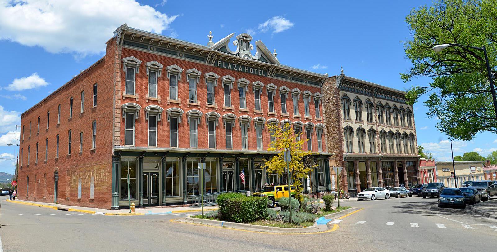 Image of Exterior Plaza Hotel 1882, 1882, Member of Historic Hotels of America, in Las Vegas, New Mexico, Explore