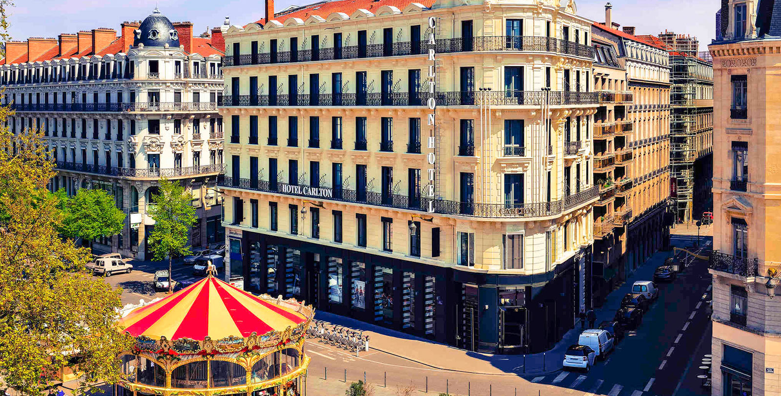 Image of Hotel Exterior Hôtel Carlton Lyon - MGallery by Sofitel, 1894, Member of Historic Hotels Worldwide, in Lyon, France, Special Offers, Discounted Rates, Families, Romantic Escape, Honeymoons, Anniversaries, Reunions