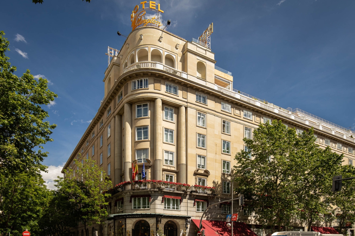 Image of Hotel Exterior of Wellington Hotel & Spa Madrid, (1952), a Member of Historic Hotels Worldwide in Madrid, Spain.