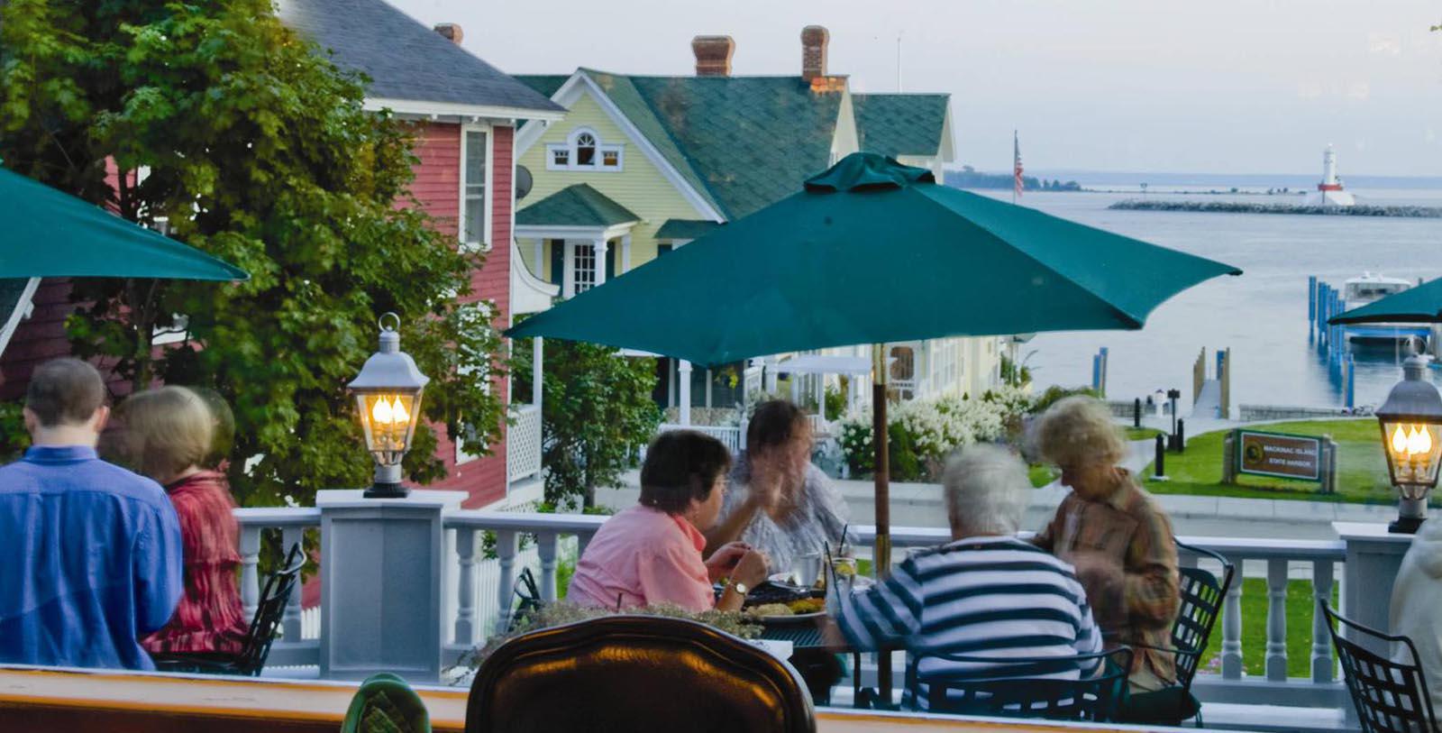 Image of 1852 Grill Room Patio, Island House Hotel in Mackinac Island, Michigan, 1852, Member of Historic Hotels of America, Taste