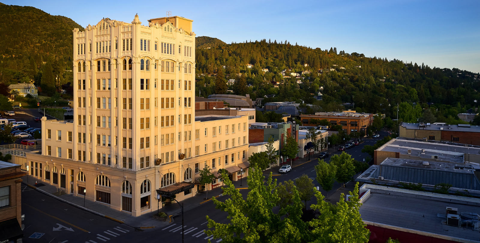 Image of Hotel Exterior at Ashland Springs Hotel, 1925, Member of Historic Hotels of America, in Ashland, Oregon, Overview