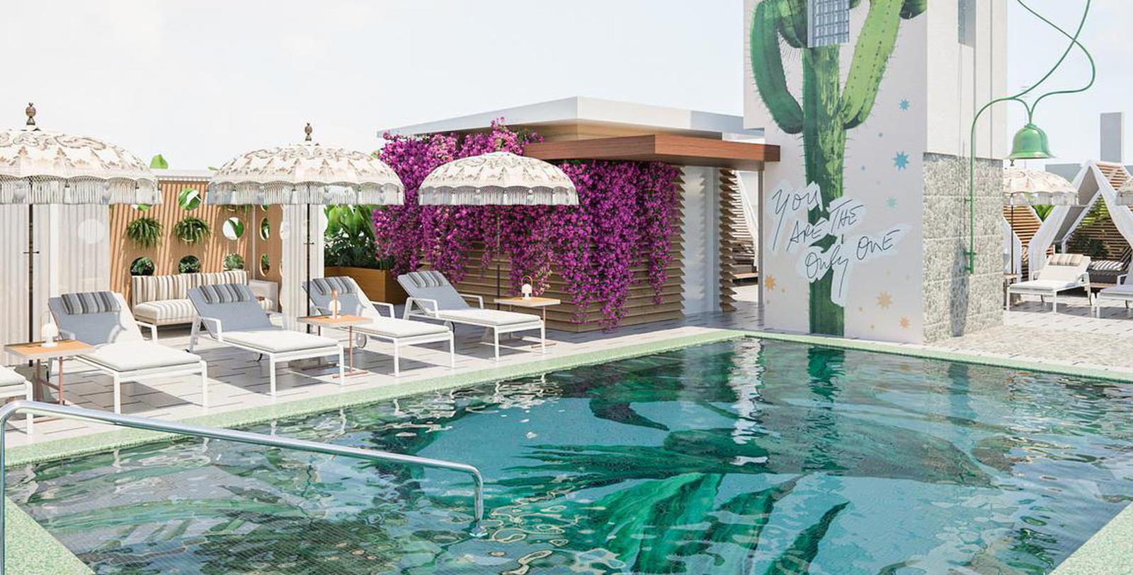 Image of rooftop pool Greystone Miami Beach, 1939, Member of Historic Hotels of America, in Miami Beach, Florida, Explore