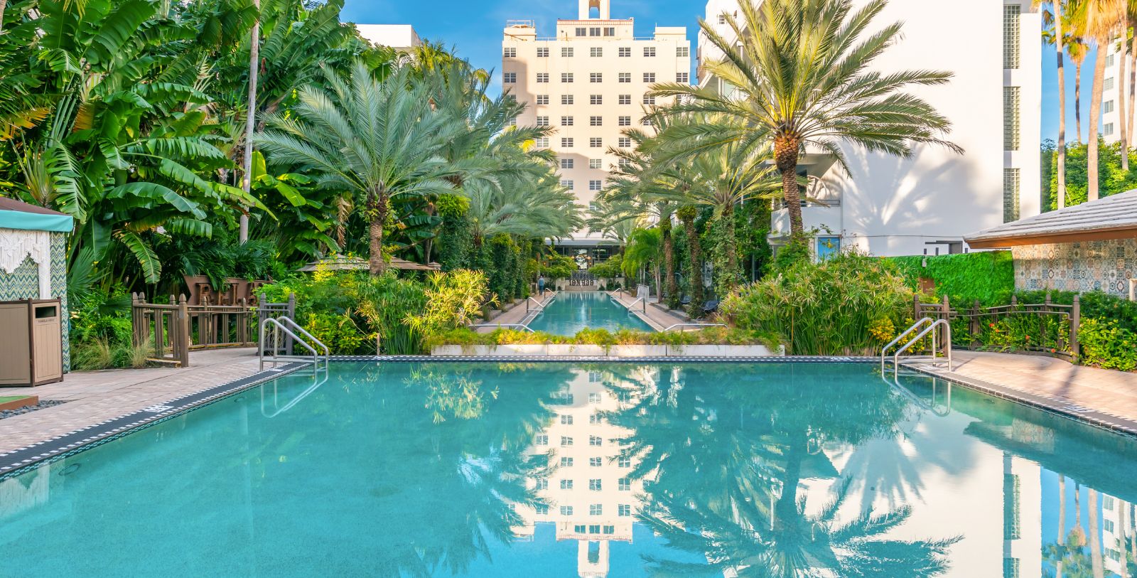 Image of Hotel Exterior The National Hotel, 1939, Member of Historic Hotels of America, in Miami Beach, Florida, Special Offers, Discounted Rates, Families, Romantic Escape, Honeymoons, Anniversaries, Reunions