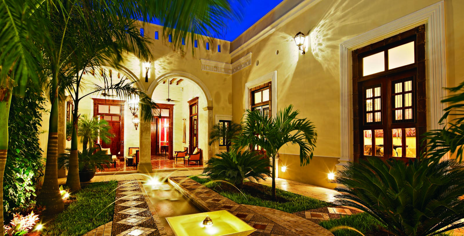 Image of outdoor courtyard Casa Lecanda, 1900s, Member of Historic Hotels Worldwide, in Merida, Mexico, Experience