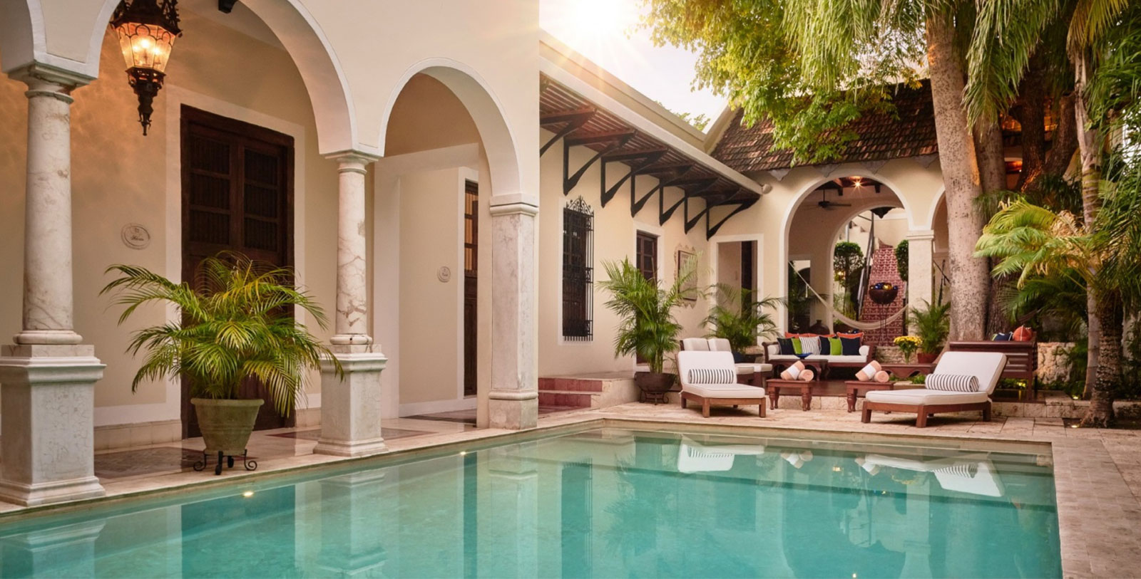 Image of outdoor pool Casa Lecanda, 1900s, Member of Historic Hotels Worldwide, in Merida, Mexico, Explore
