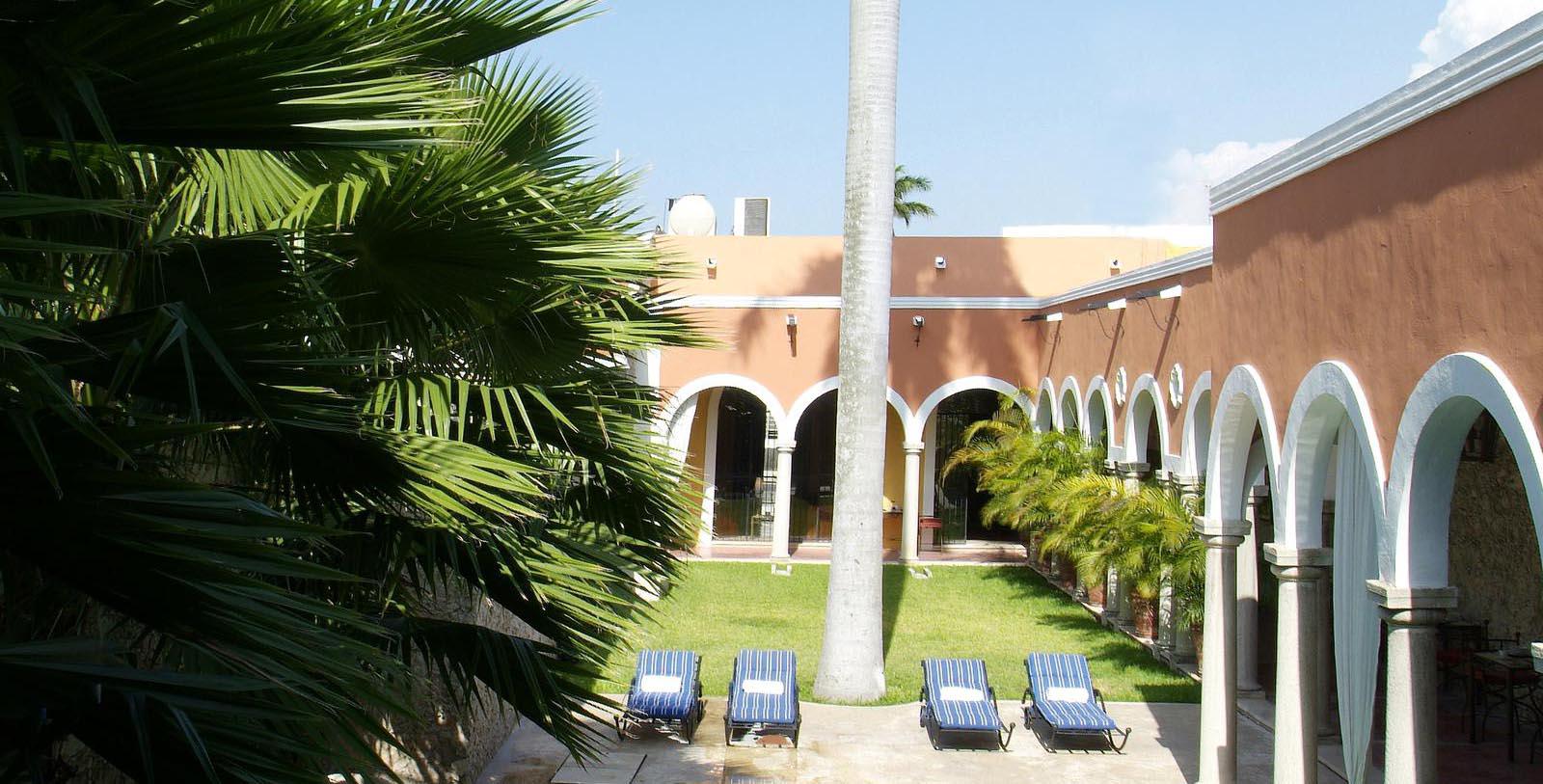 Image of Outdoor Pool Courtyard, Hotel Hacienda Merida, Mexico, 1700s, Member of Historic Hotels Worldwide, Explore