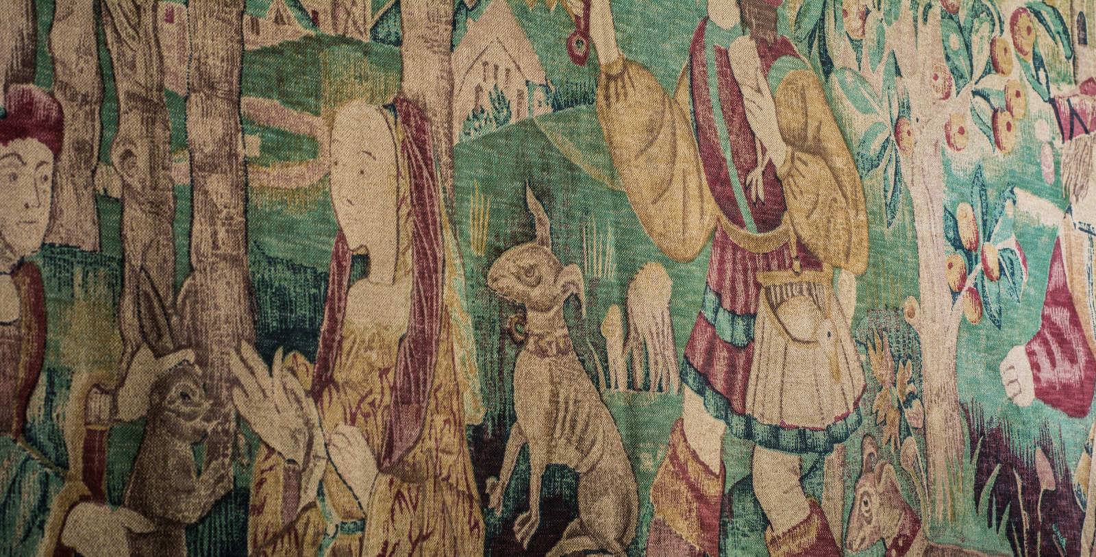Image of Russel Tapestry at Appleby Castle in Cumbria, England, constructed in the 12th century, opened in 2017, and a member of Historic Hotels of America since 2023