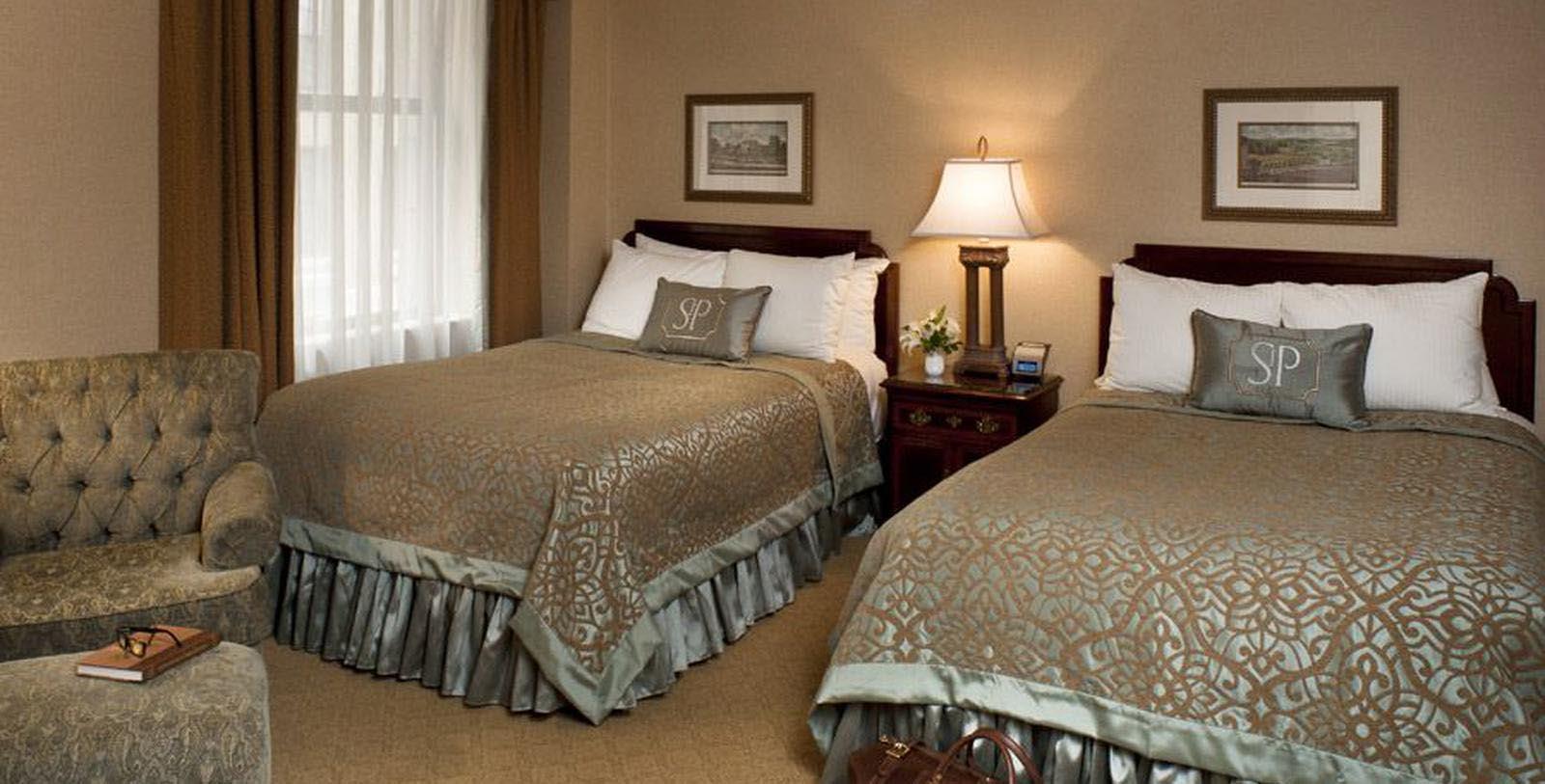 Image of Two Double Beds Guestroom at The Saint Paul Hotel, 1910, Member of Historic Hotels of America, in St. Paul, Minnesota, Location Map