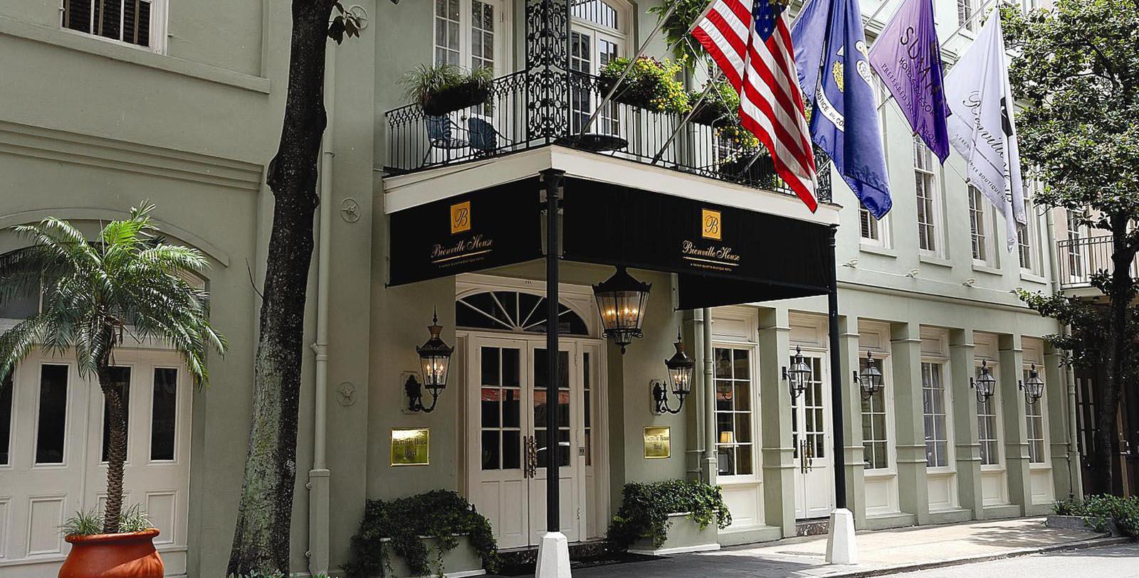 Image of exterior entryway at Bienville House, 1835, Member of Historic Hotels of America, in New Orleans, Louisiana, Discover