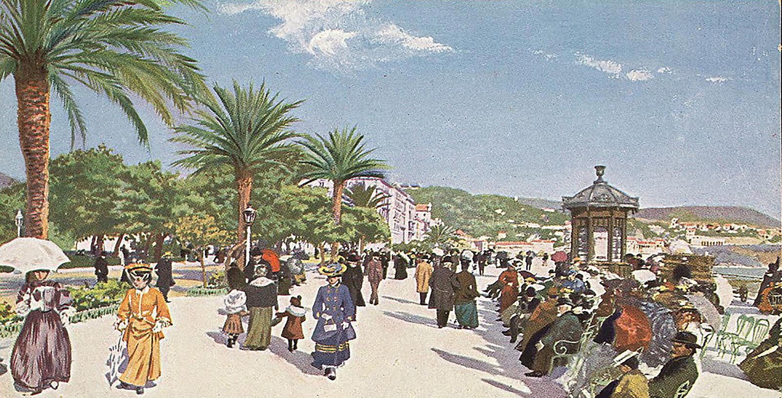 Discover the French Riviera (or Côte d'Azur)—the town Juan-les-Pins in particular—touted as the place to promenade from the Belle Époque period onward.