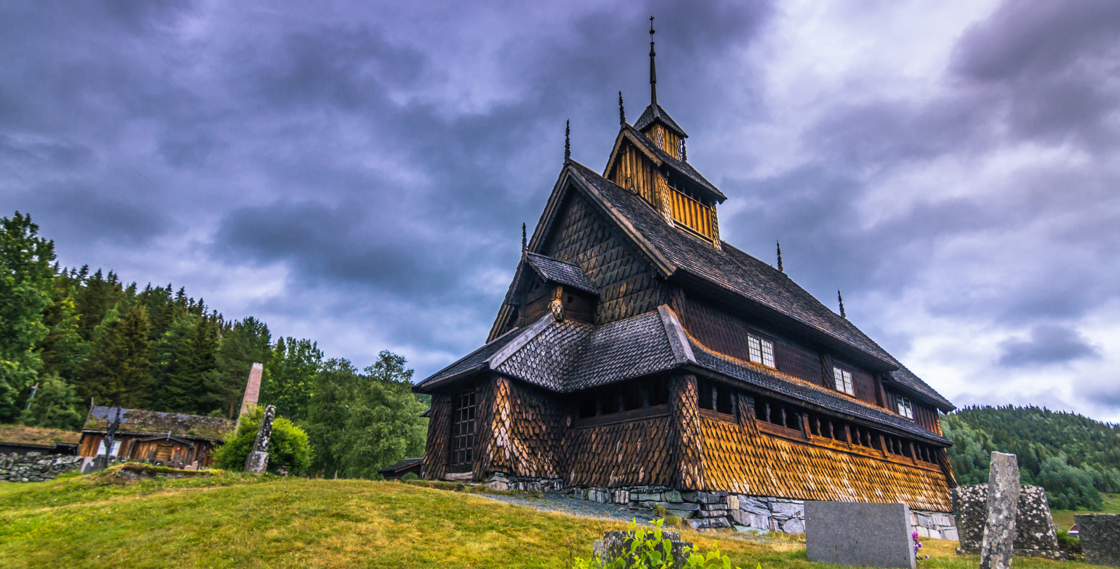 Image of the Eidsborg Stave Church near the Straand Hotel, 1864, Member of Historic Hotels Worldwide since 2023, in Vrådal, Norway