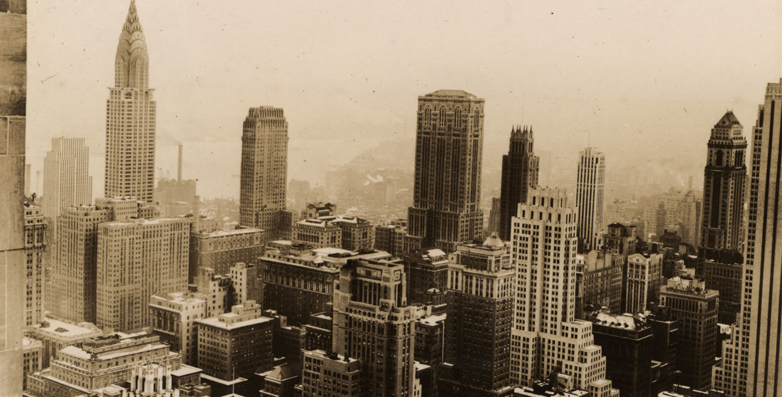 Historic Image of Midtown Manhattan from Rockefeller Center circa 1930, Omni Berkshire Place, New York City, New York, 1926, Member of Historic Hotels of America, History