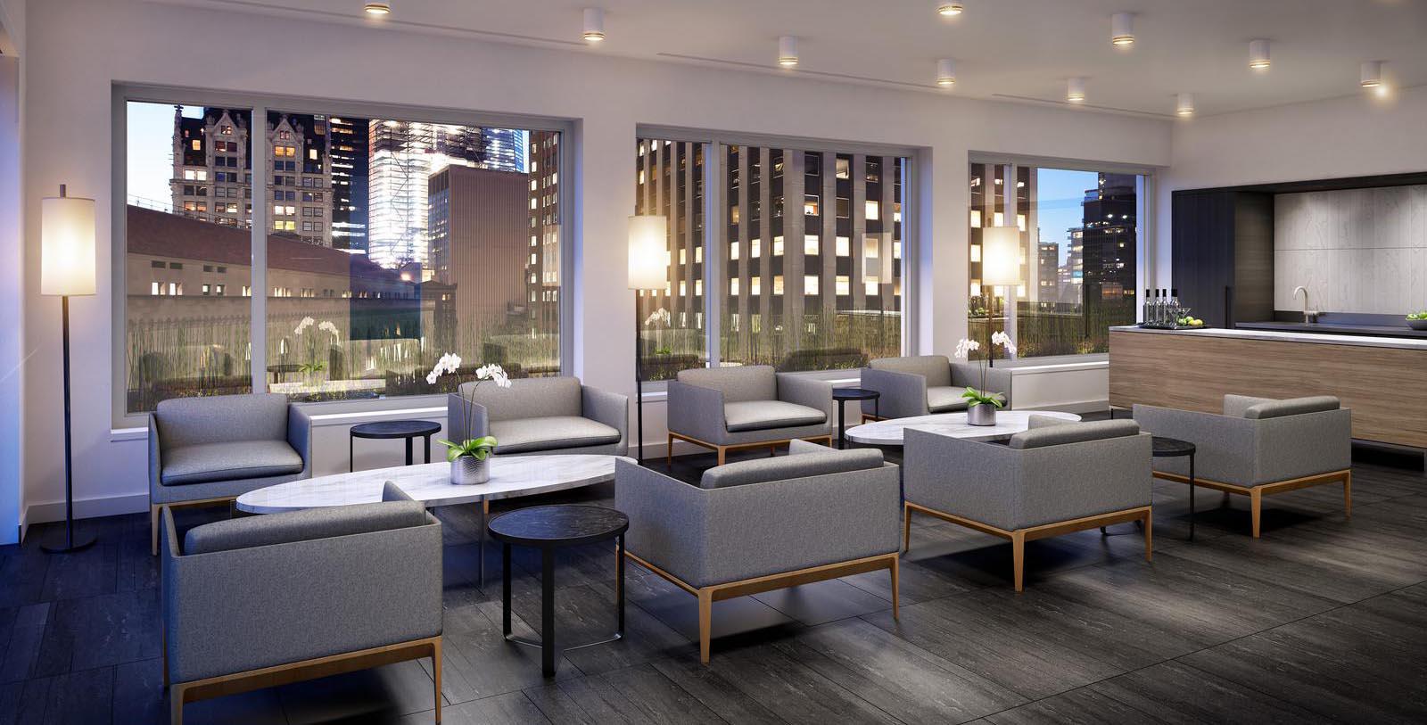 Image of Hotel Lounge Space at AKA Wall Street, 1907, Member of Historic Hotels of America, in New York, New York, Explore