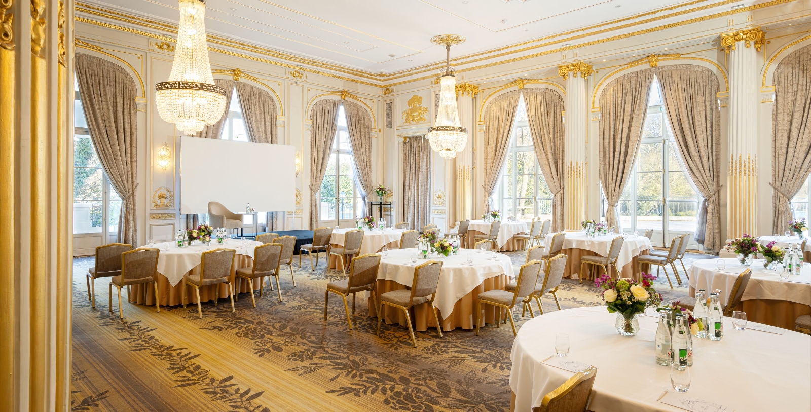 Image of the meeting area at Waldorf Astoria Versailles- Trianon Palace, 1910, a Member of Historic Hotels Worldwide in Versailles, France.