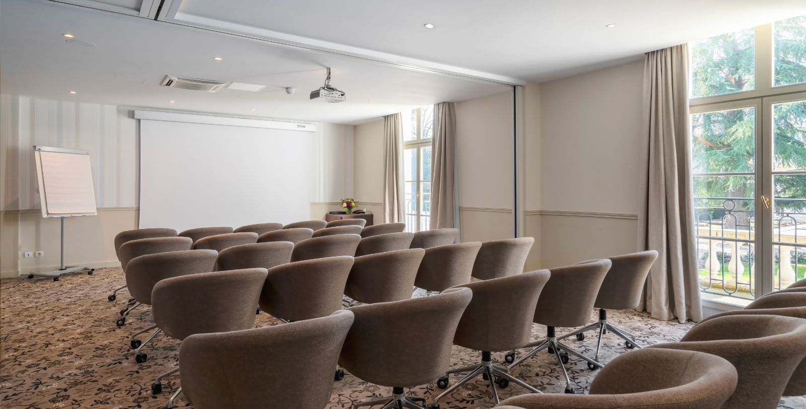 Image of the meeting area at Waldorf Astoria Versailles- Trianon Palace, 1910, a Member of Historic Hotels Worldwide in Versailles, France.