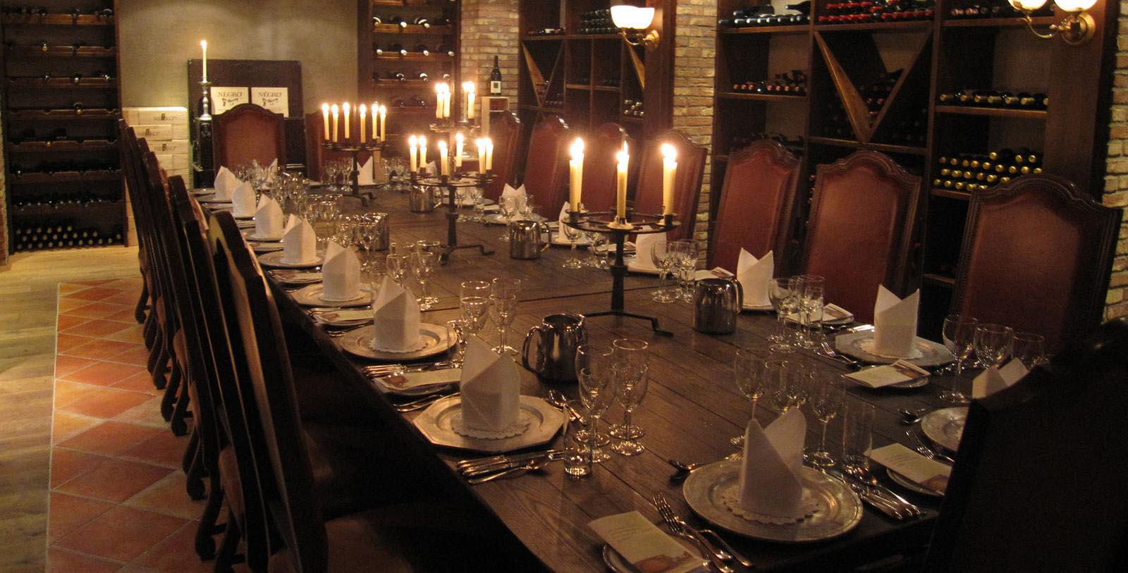 Image of Elegant Meal in Wine Cellar Losby Gods, 1744, Member of Historic Hotels Worldwide, in Finstadjordet, Norway, Taste