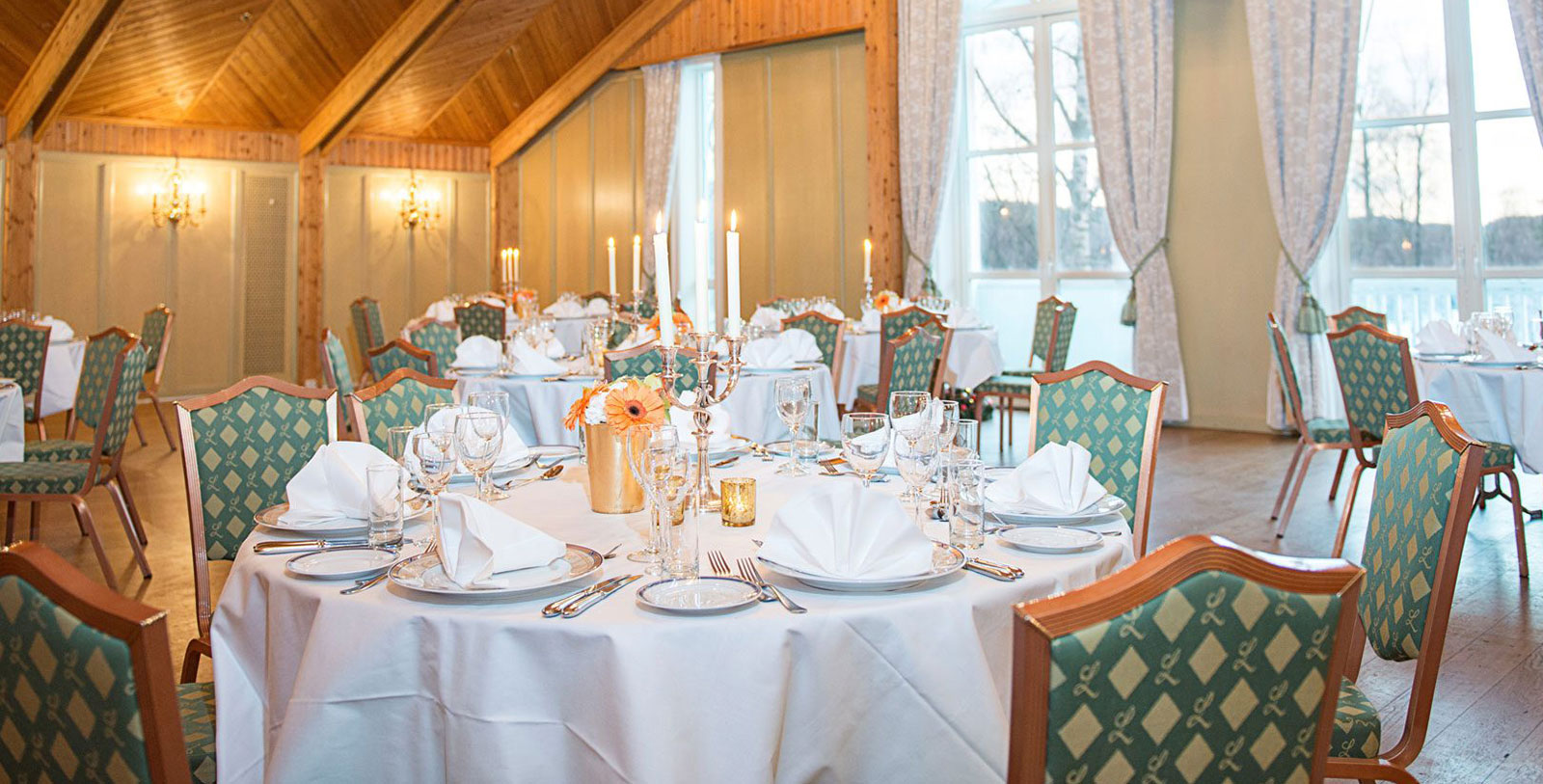 Image of Dining Room, Losby Gods, 1744, Member of Historic Hotels Worldwide, in Finstadjordet, Norway, Weddings