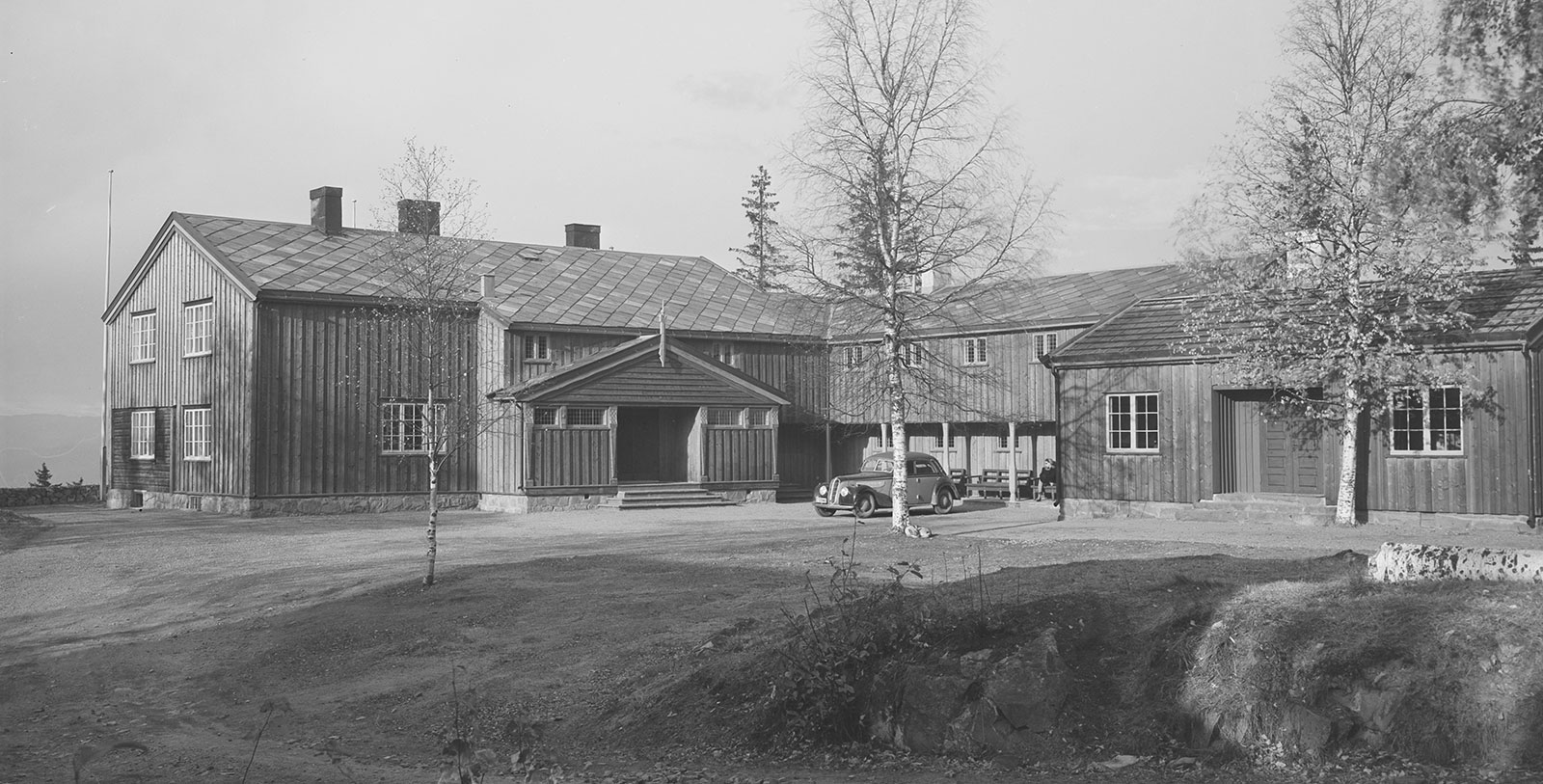 Historic Image of Hotel Exterior Lysebu, 1946, Member of Historic Hotels Worldwide, in Oslo, Norway, History
