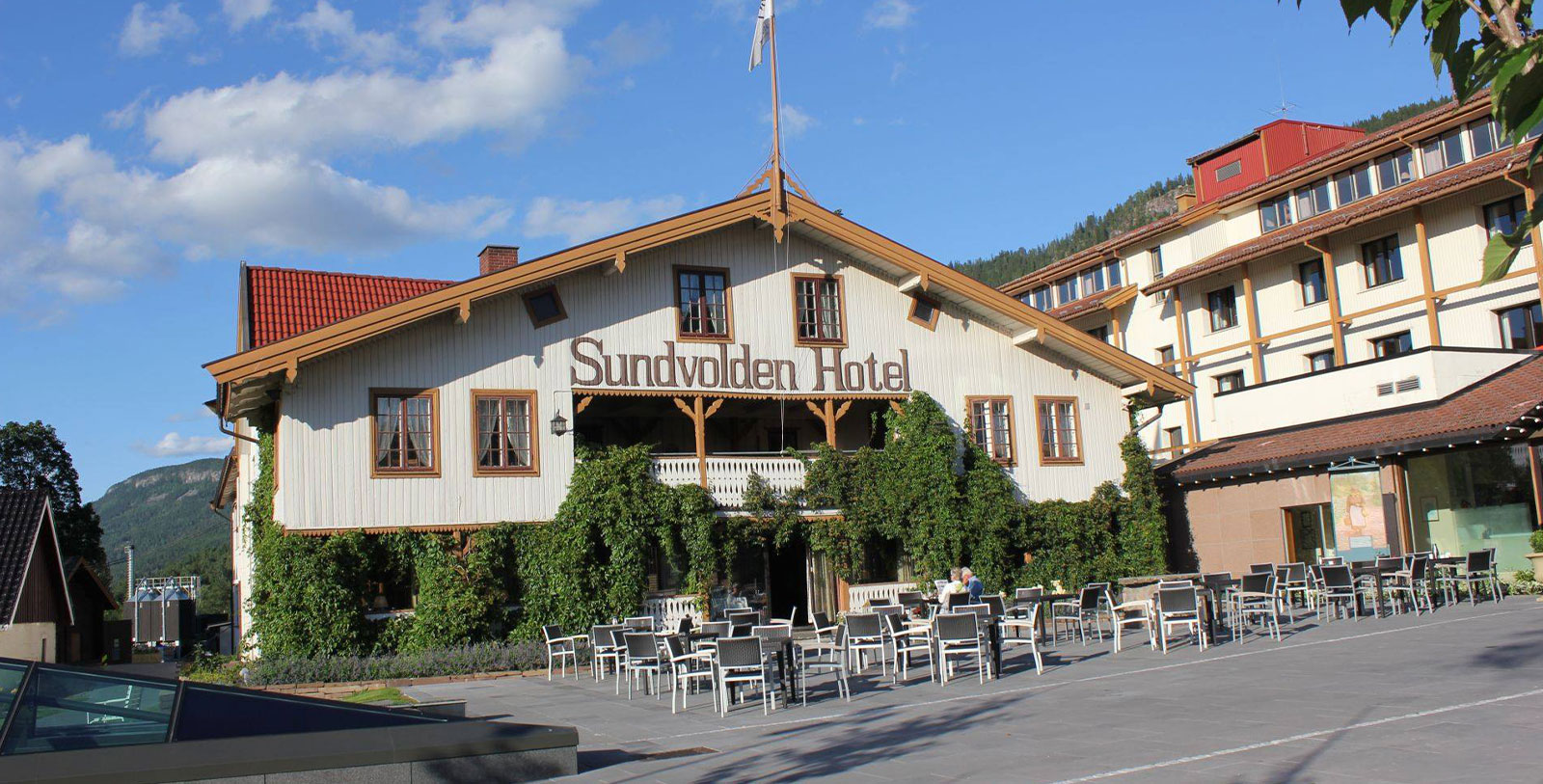 Image of Hotel Exterior Sundvolden Hotel, 1648, Member of Historic Hotels Worldwide, in Krokkleiva, Norway, Overview