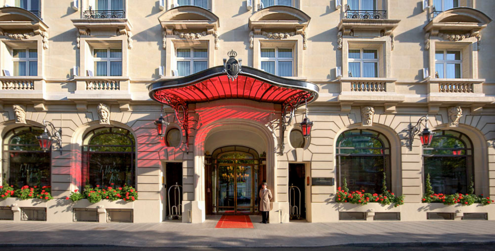 Image of entrance to Le Royal Monceau-Raffles Paris, 1928, Member of Historic Hotels Worldwide, in Paris, France