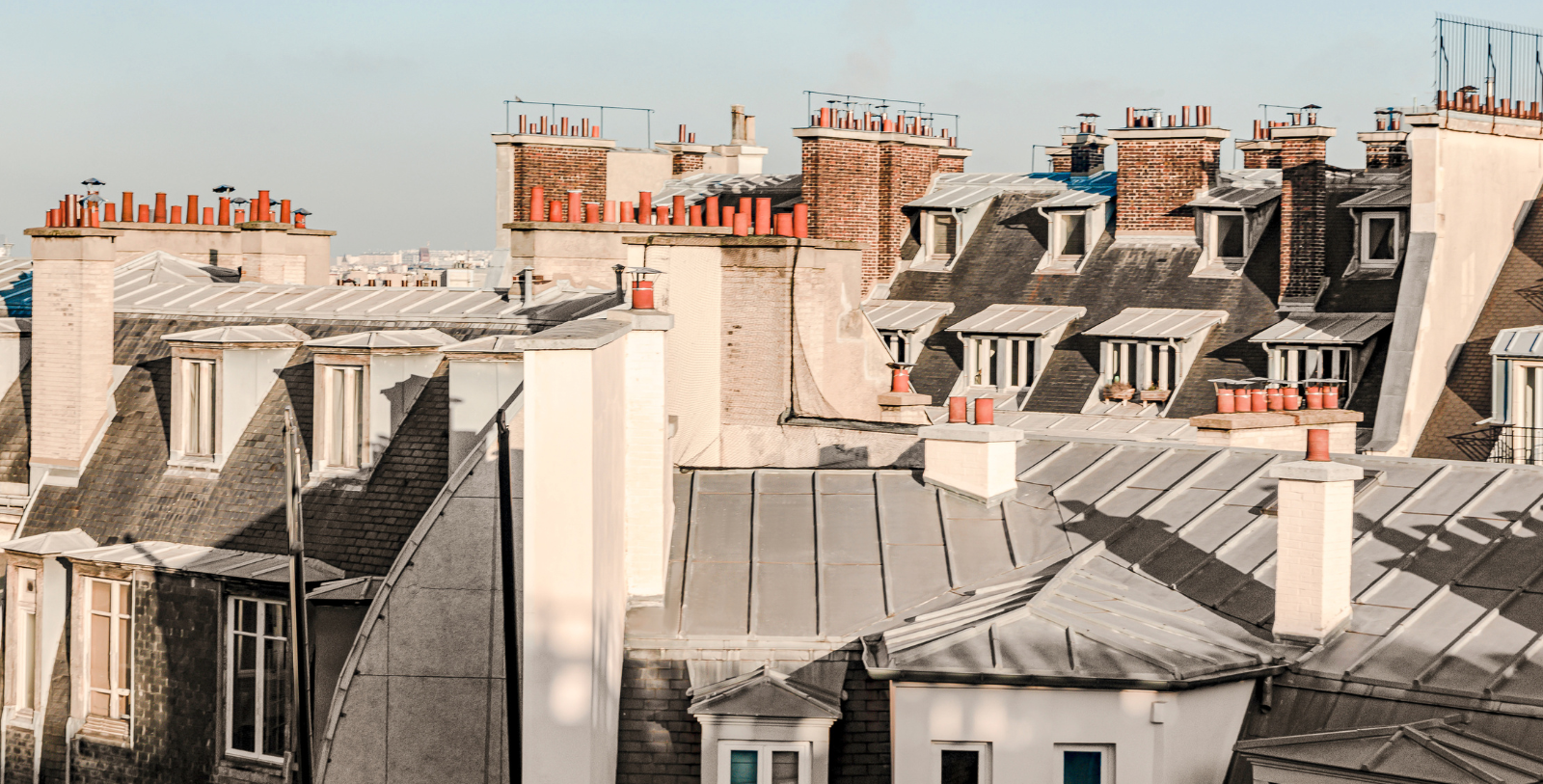 Image of Parisian rooftops from Le Royal Monceau-Raffles Paris, 1928, Member of Historic Hotels Worldwide, in Paris, France