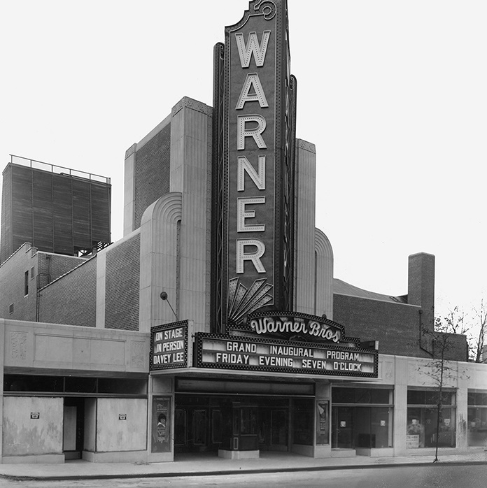 Historical Image of Warner Sign Before Opening Circa 1930, Hotel Warner, 1930, Member of Historic Hotels of America, in West Chester, Pennsylvania.
