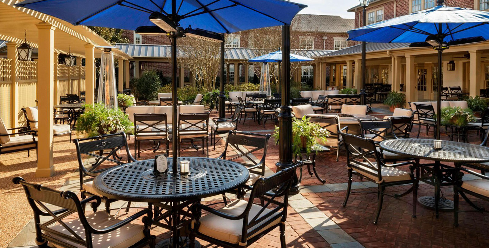 Image of Sweet Tea & Barley Outdoor Seating at Williamsburg Lodge, Autograph Collection, and Colonial Houses, 1750, Member of Historic Hotels of America, in Williamsburg Virginia, Taste