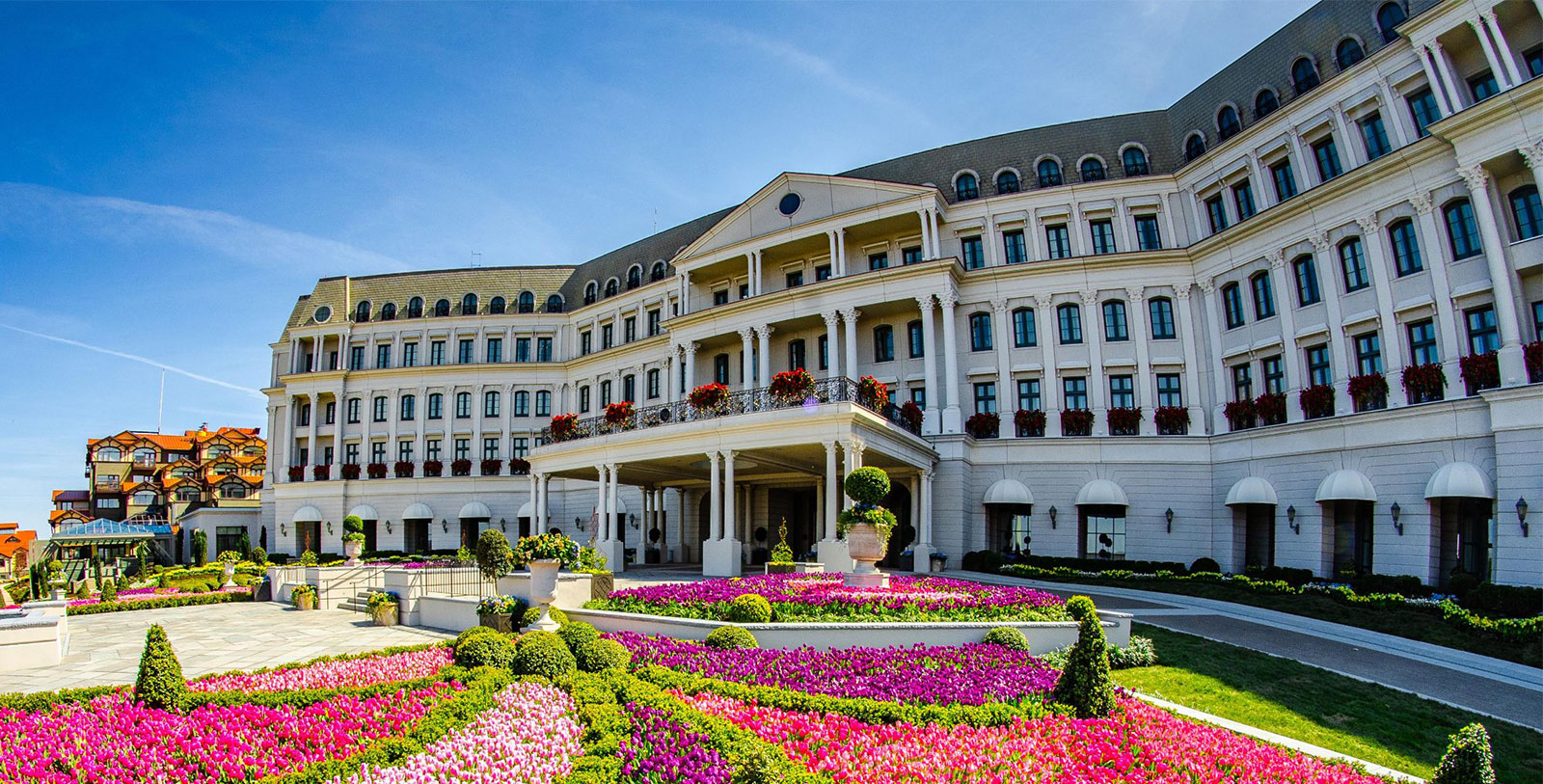 Image of Hotel Exterior The Lodge at Nemacolin Woodlands Resort, 1968, Member of Historic Hotels of America, in Farmington, Pennsylvania, Overview