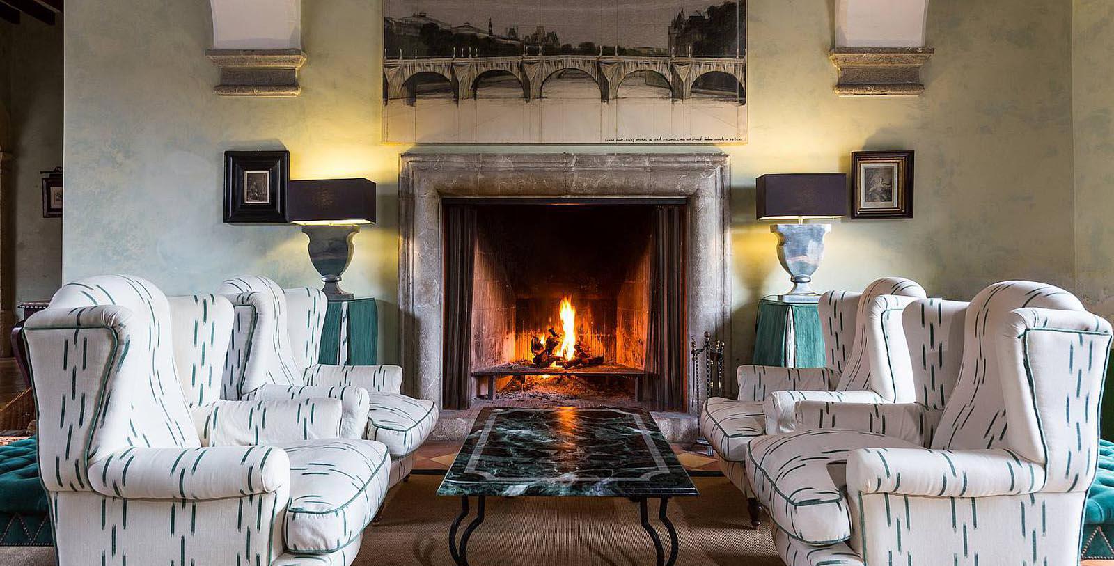 Image of Lobby Fireplace, Gran Hotel Son Net, Puigpunyent, Spain, 1672, Member of Historic Hotels Worldwide, Discover