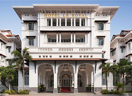 Image of Exterior Raffles Hotel Le Royal, 1929, Member of Historic Hotels Worldwide, in Phnom Penh, Cambodia, Special Offers, Discounted Rates, Families, Romantic Escape, Honeymoons, Anniversaries, Reunions