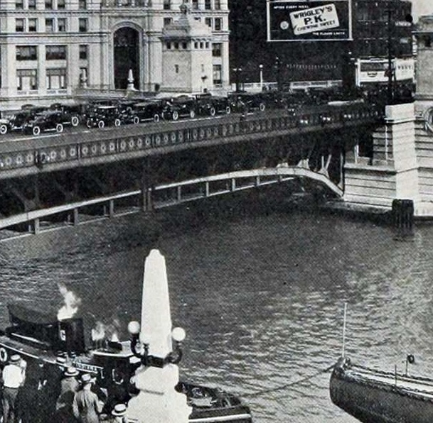 Historical Image Of DuSable Bridge, Historic Hotels Of America