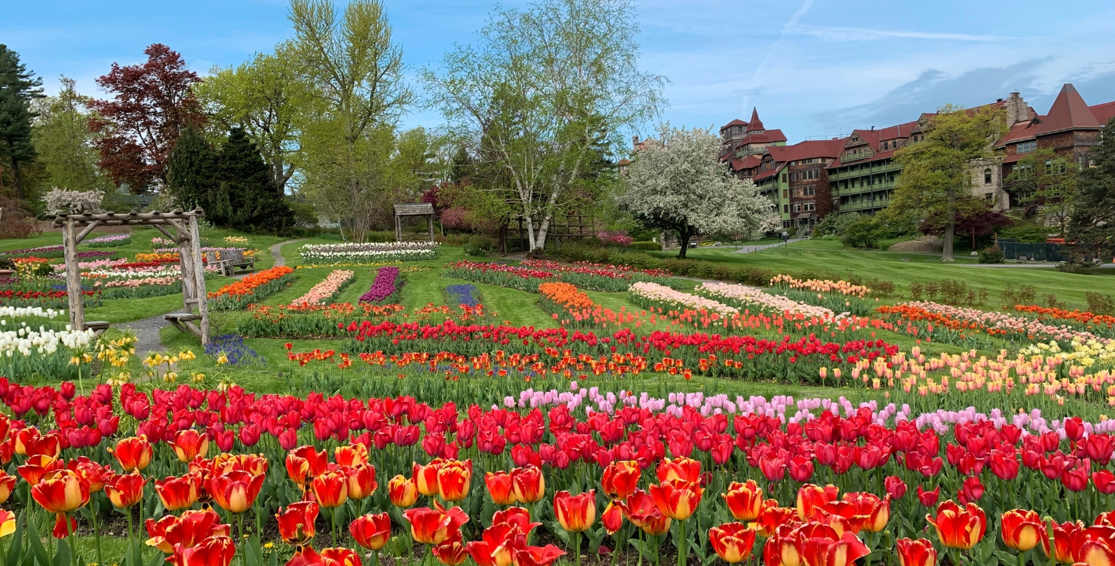 Image of garden at Mohonk Mountain House (1869) A member of Historic Hotels of America, New Paltz, New York